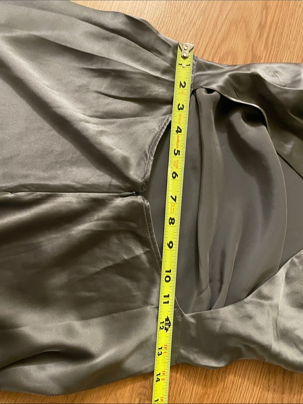 Reformation Gray Silk Open Back Maxi Dress Size 8 Wedding Guest Formal Evening - Picture 6 of 9